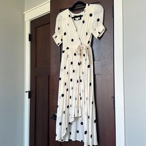 Anthropologie polka dot midi dress